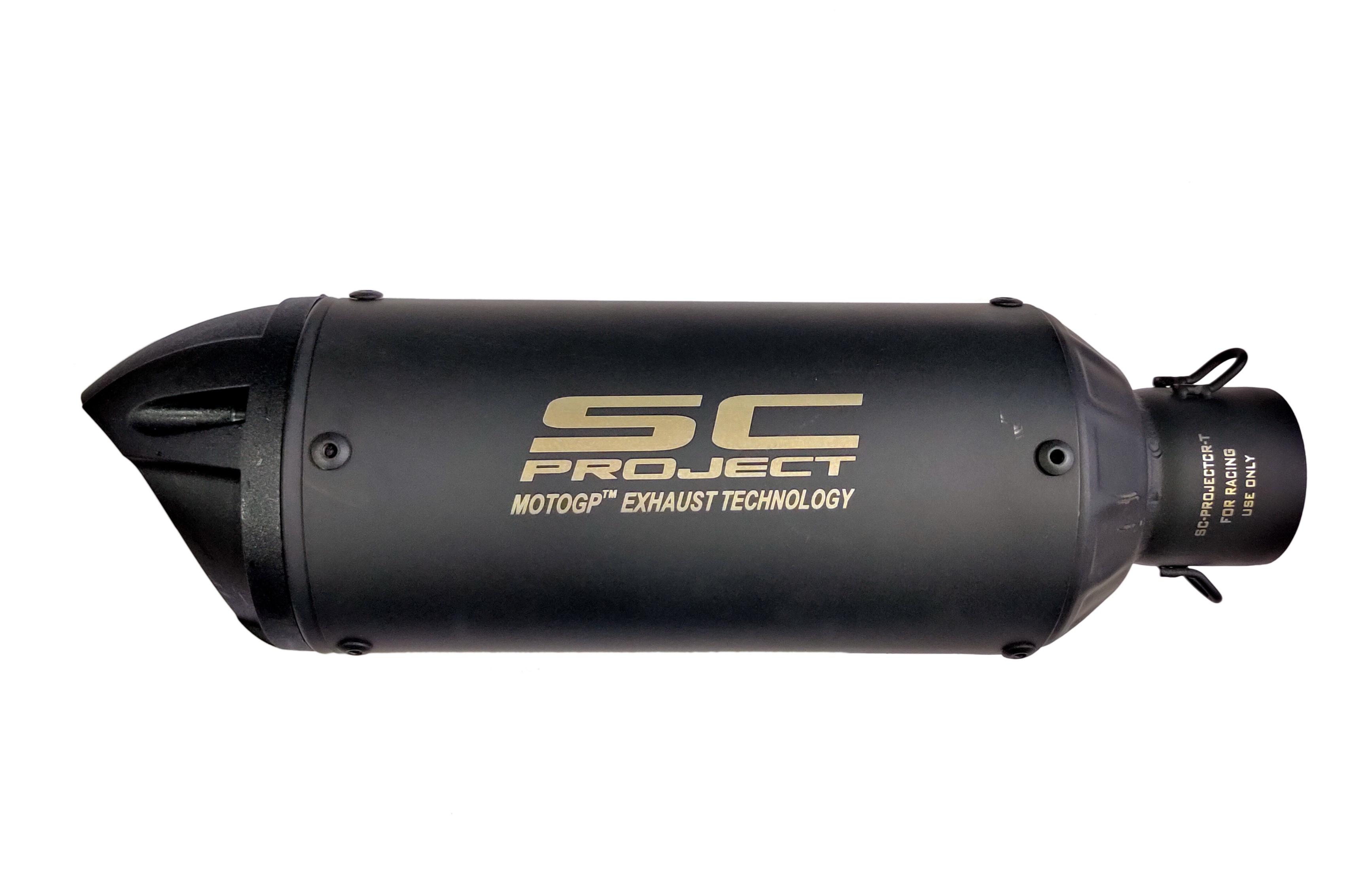 51 MM Inlet Shark Mouth style Fiber Tip Stainless Steel Universal Slip-On Without DB Killer for Loud Exhaust note Mid Size - Black