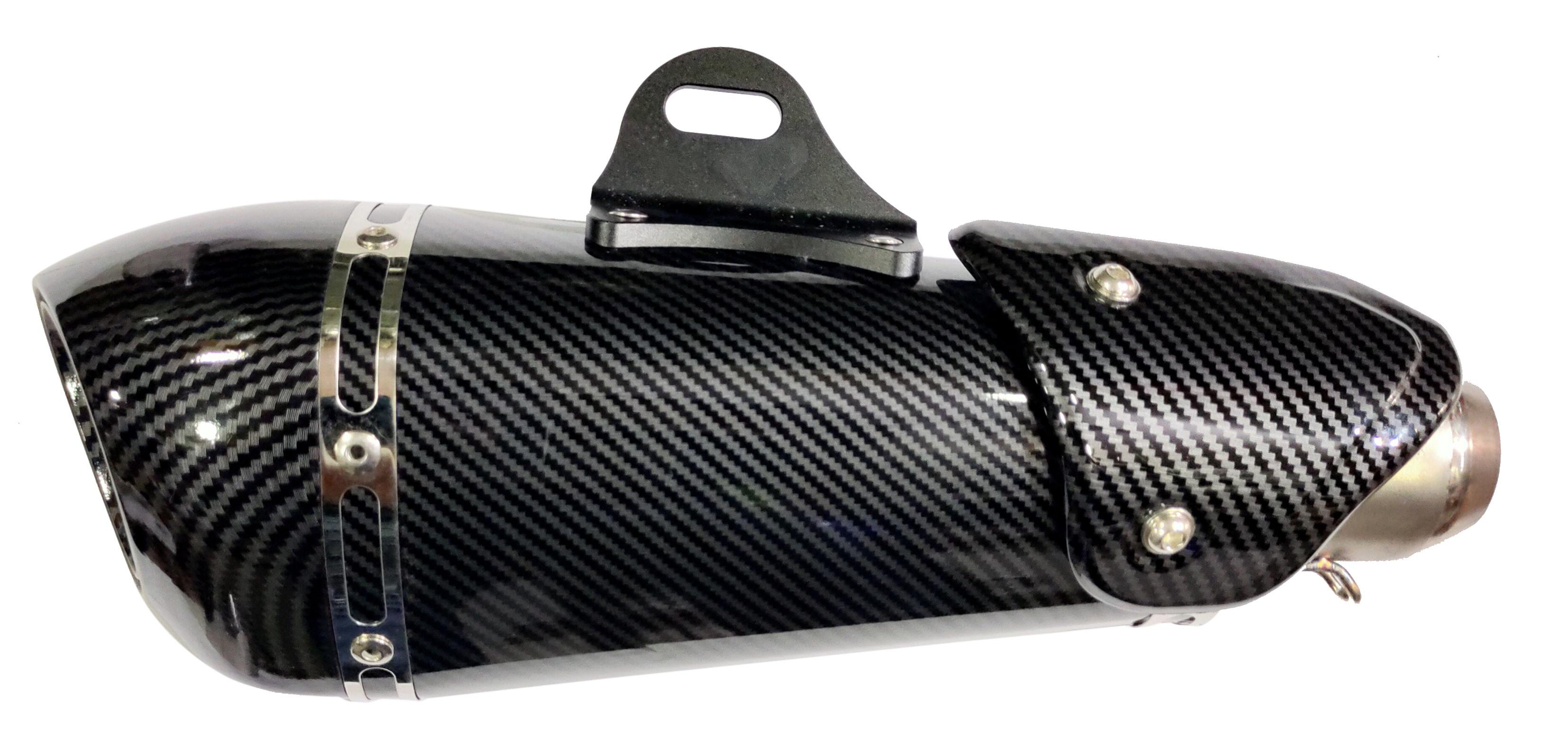 Alpha Style 51 MM Inlet Stainless Steel Universal Slip-On with DB Killer Mid size - Carbon Fibre