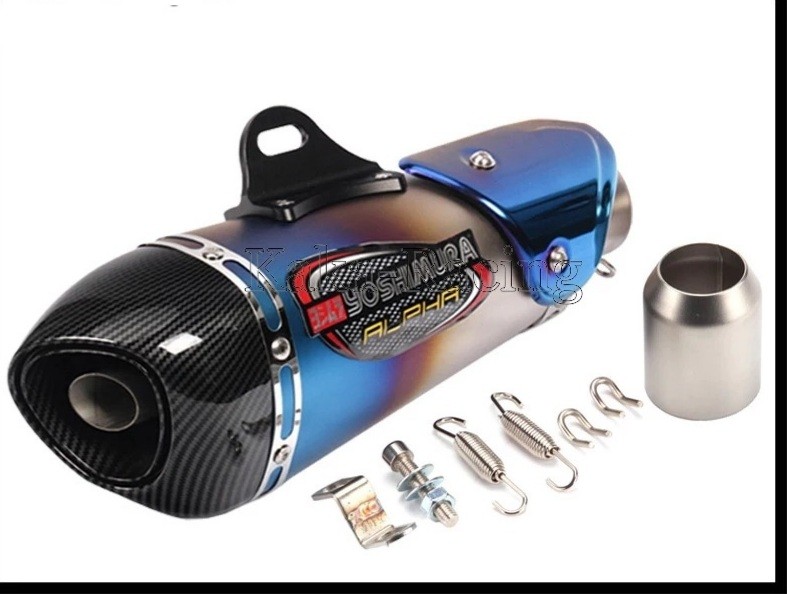 Alpha Style 51 MM Inlet Stainless Steel Universal Slip-On with DB Killer Mid size - Multi-Color