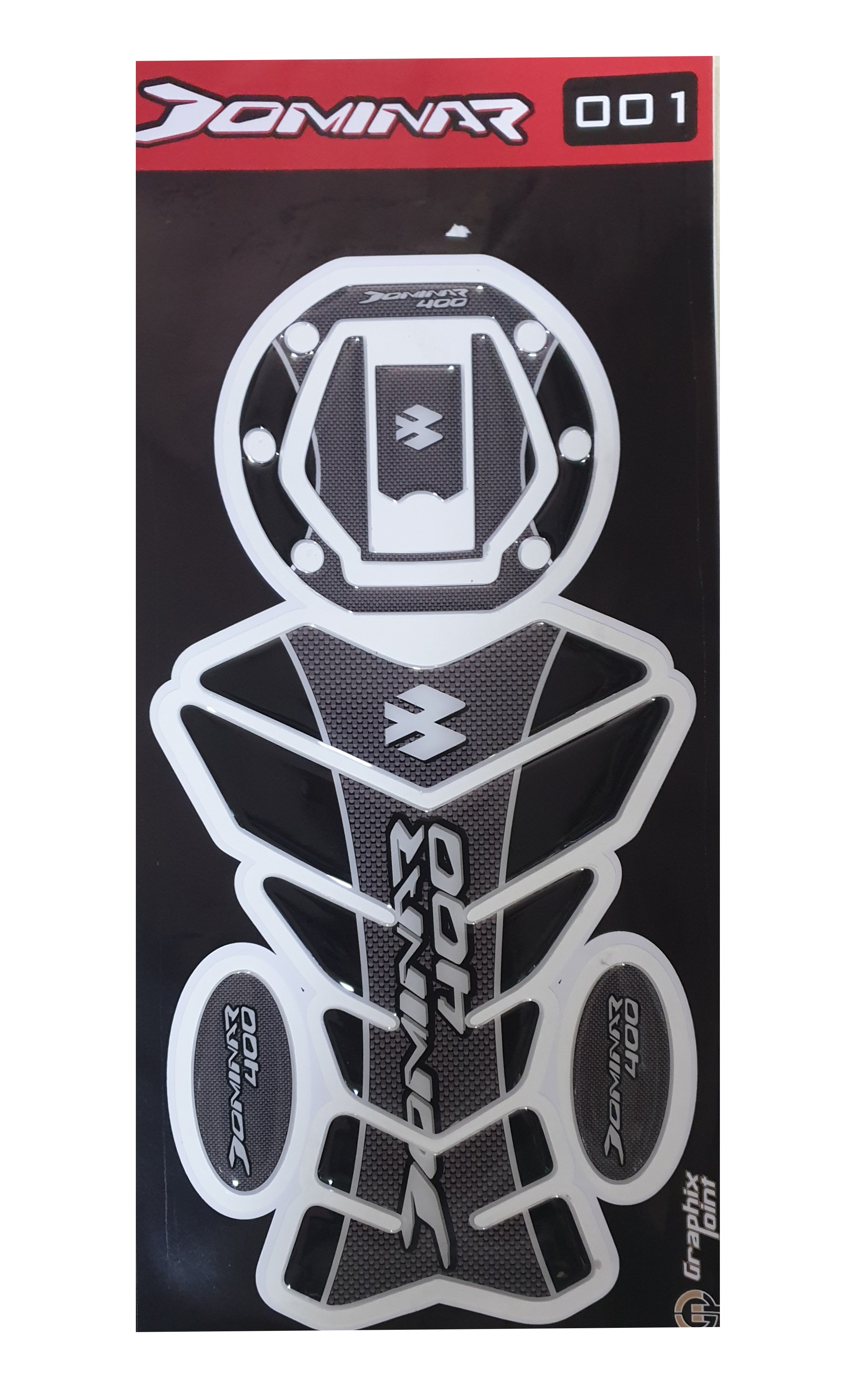 Bajaj Dominar 400 Compatible Tank Pad combo Trophy Style
