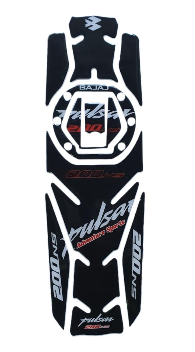 Bajaj Pulsar NS200 Compatible Tank Pad Combo Adventure Sports Black