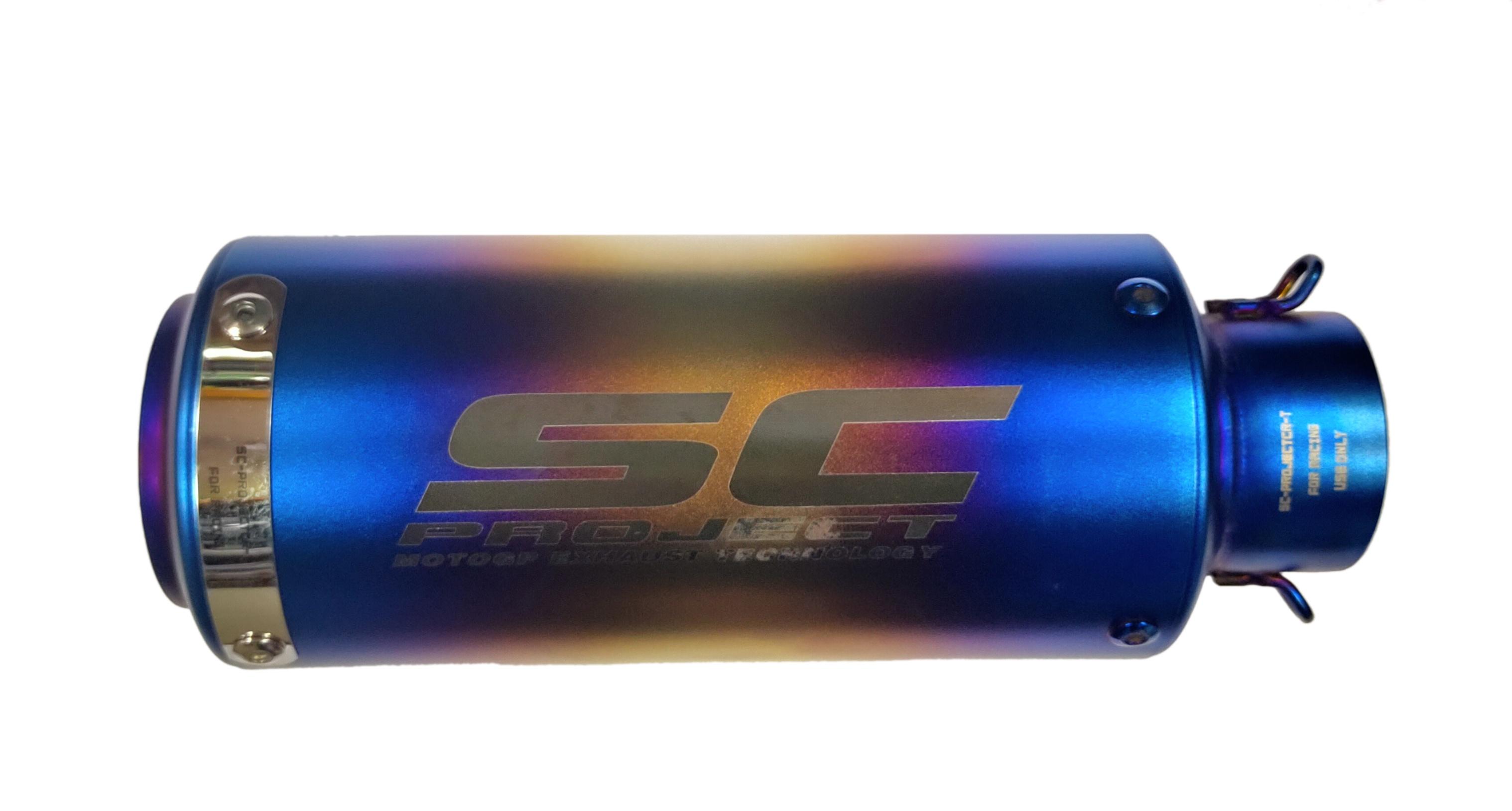 Basic Short Style 51 MM Inlet Stainless Steel Universal Slip-On Without DB Killer Short Size - Multi-Color