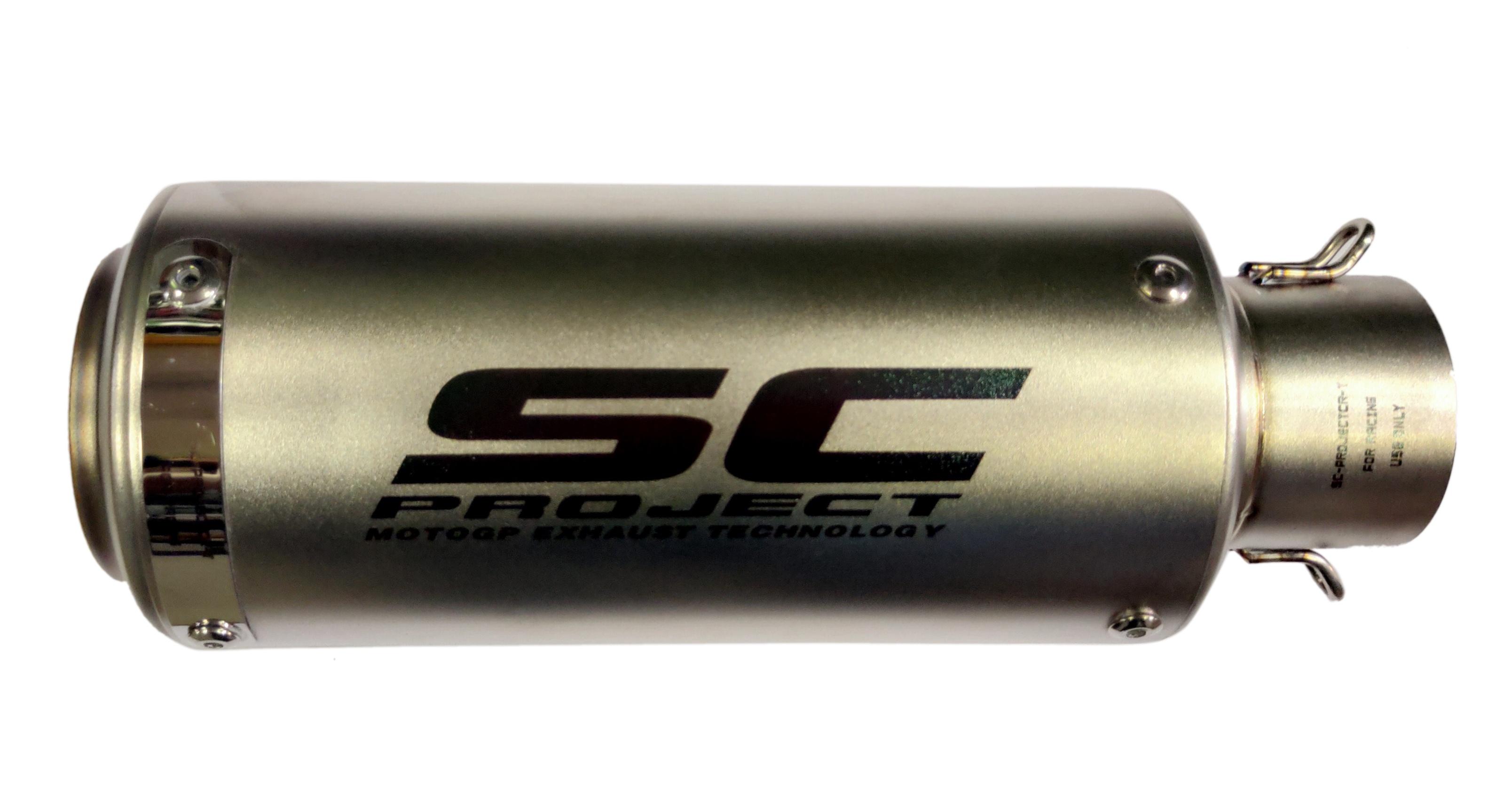 Basic Short Style 51 MM Inlet Stainless Steel Universal Slip-On Without DB Killer Short Size - Silver
