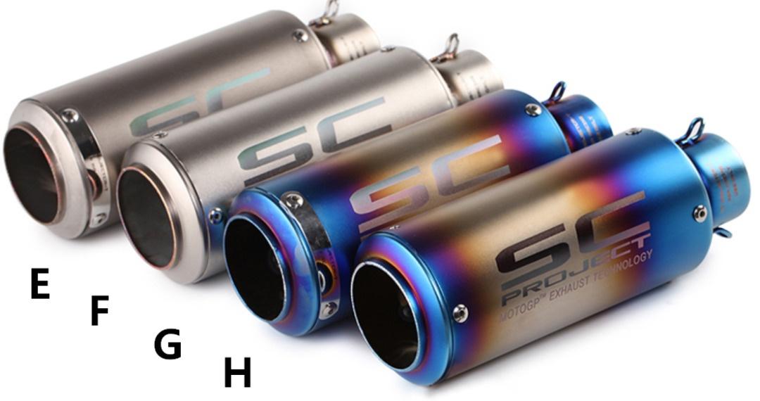 Basic Short Style 51 MM Inlet Stainless Steel Universal Slip-On Without DB Killer Short Size