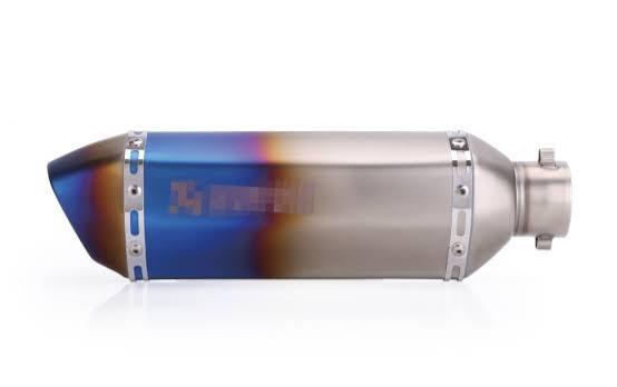 Basic Triangle Design 51 MM Inlet Stainless Steel Universal Slip-On with DB Killer Mid size - Multi-Color