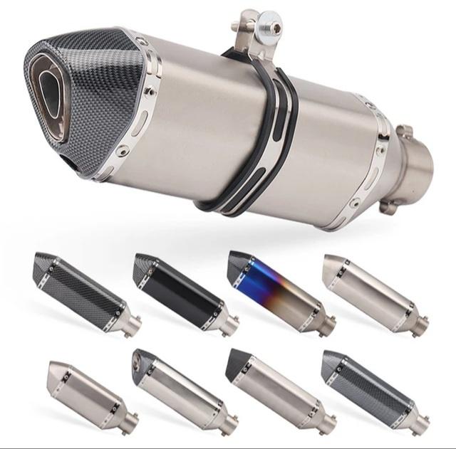 Basic Triangle Design 51 MM Inlet Stainless Steel Universal Slip-On with DB Killer Mid size
