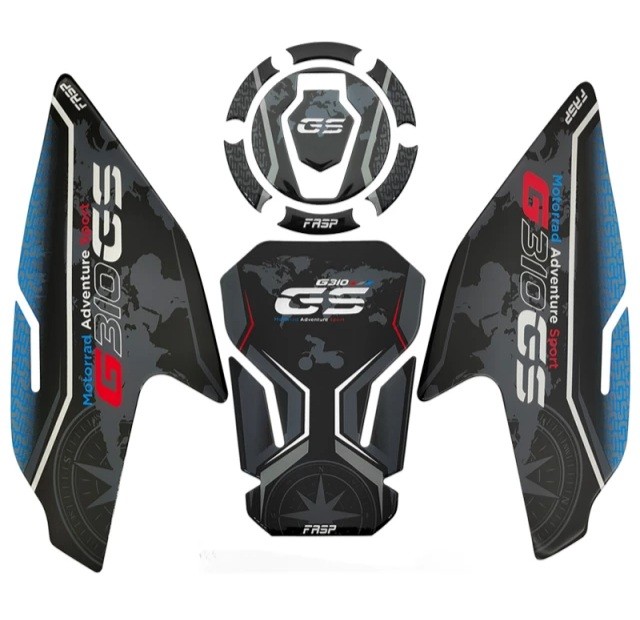 BMW G310R/ G310GS Tank Pad Combo with Thigh Pad - Grey