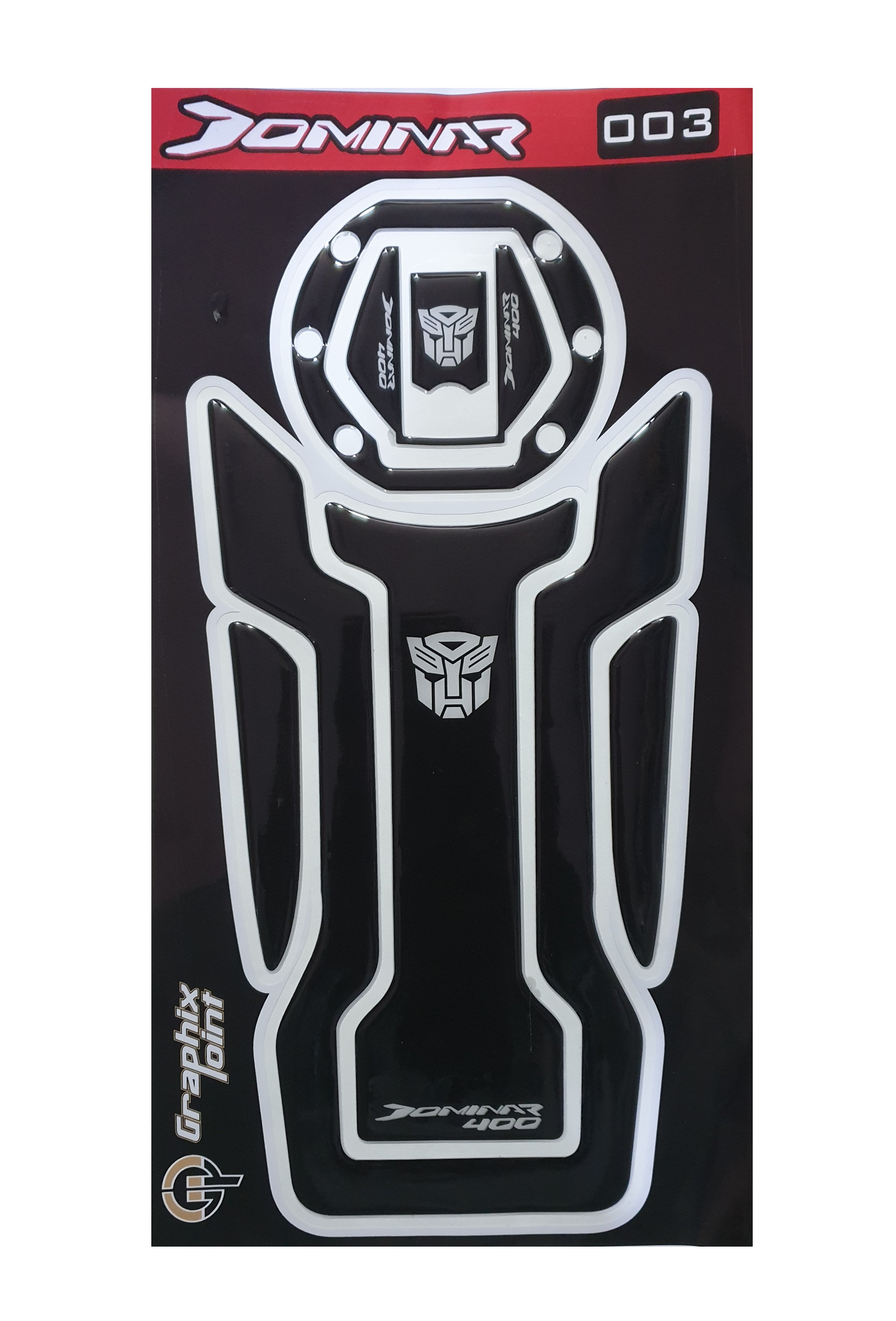 Bajaj Dominar 400 Compatible Tank Pad combo Black