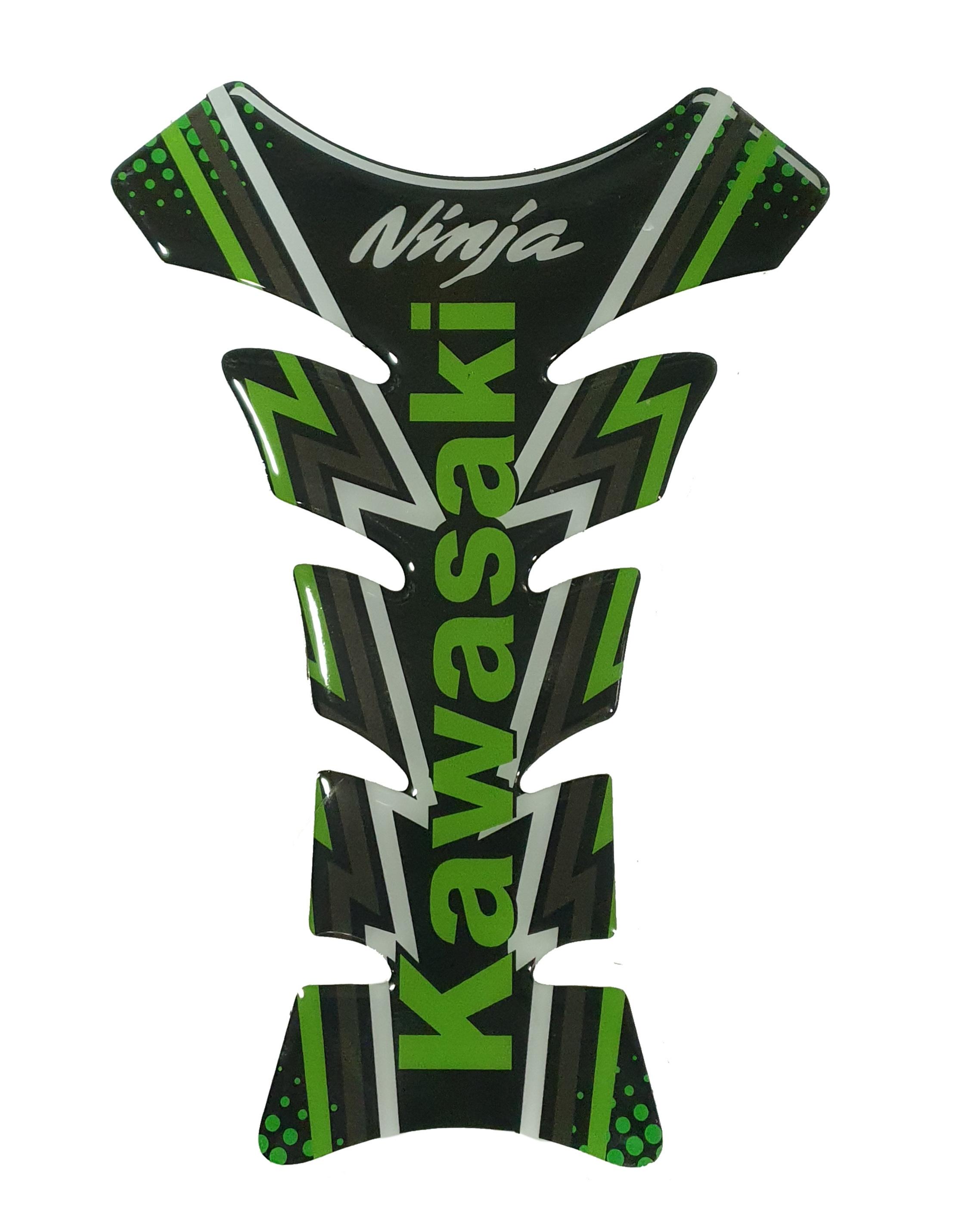Kawasaki Ninja 250R/ 300/ Z250 Tank Pad Combo Vertical Kawasaki Green