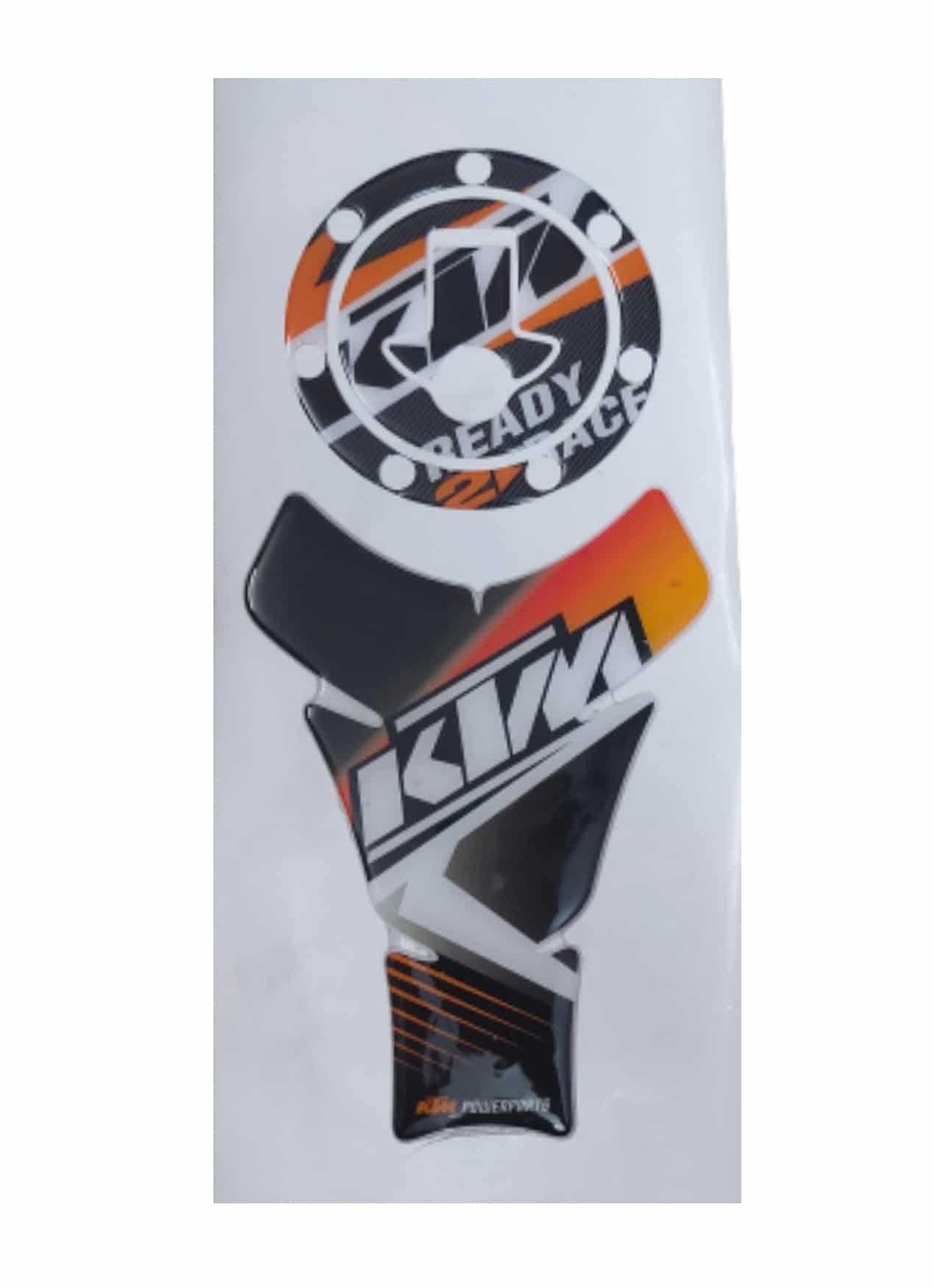 KTM Duke/ RC 125/ 200/ 250/ 390 All Years Tank Pad Combo Deep Orange-Black
