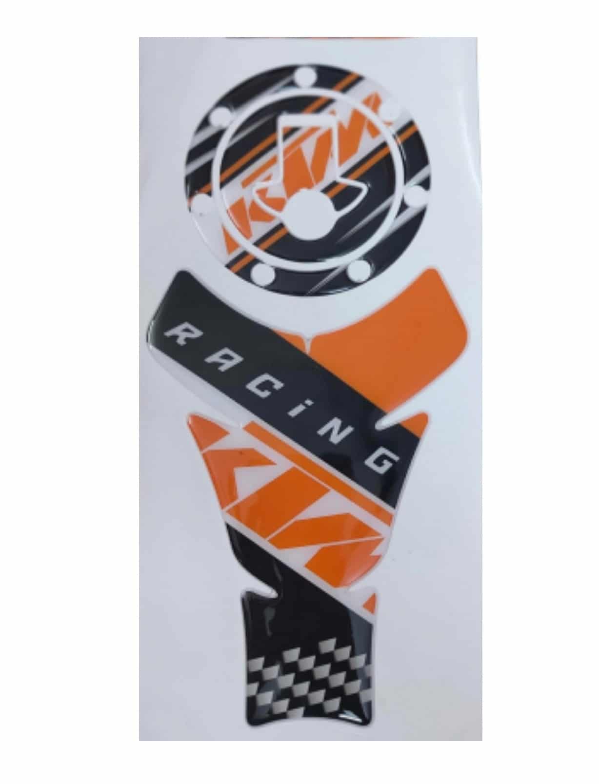 KTM Duke/ RC 125/ 200/ 250/ 390 All Years Tank Pad Combo Orange-Black