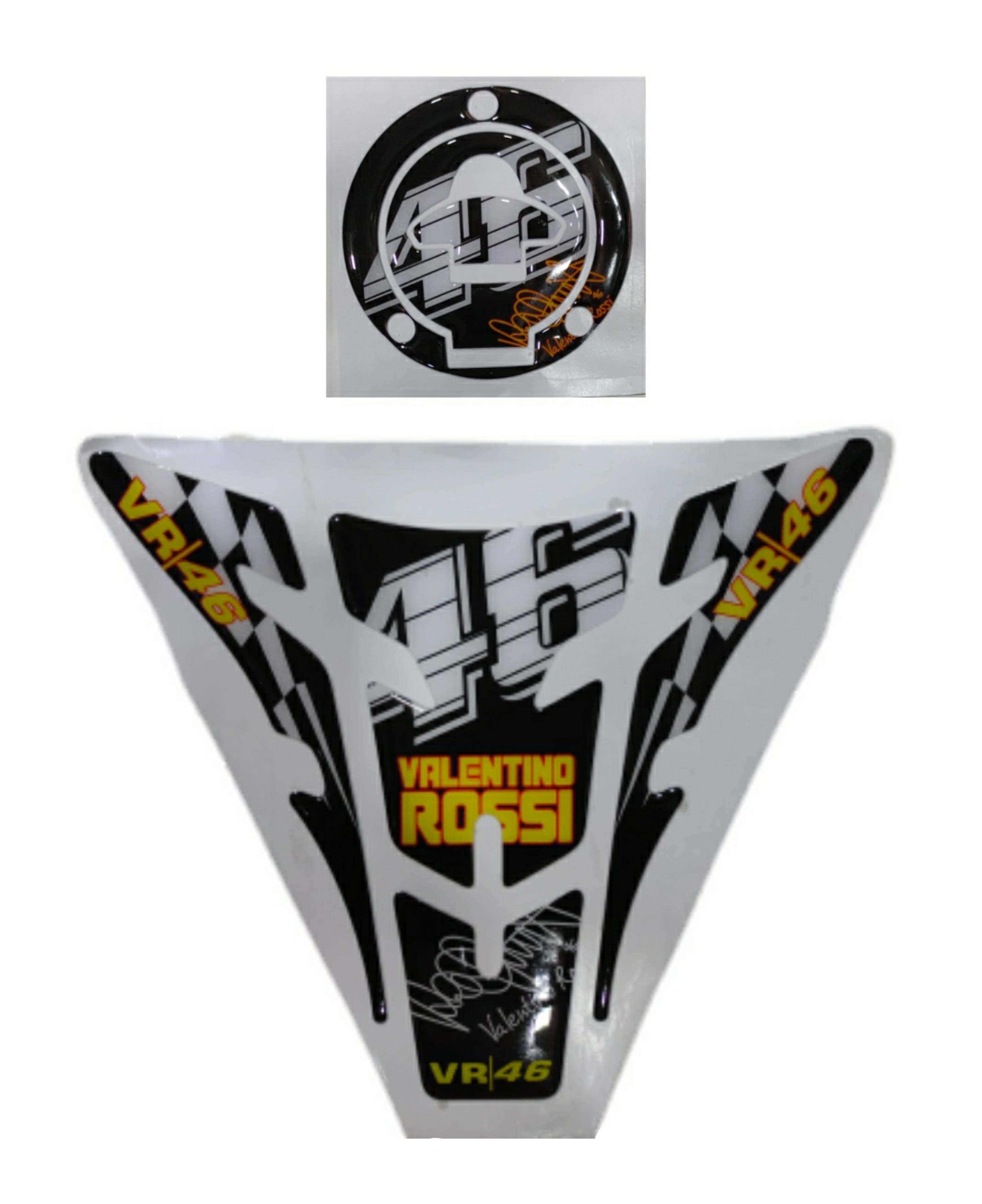 Yamaha R15 V3 Compatible 3D like Tank Pad Combo VR46 Valentino Rossi Theme