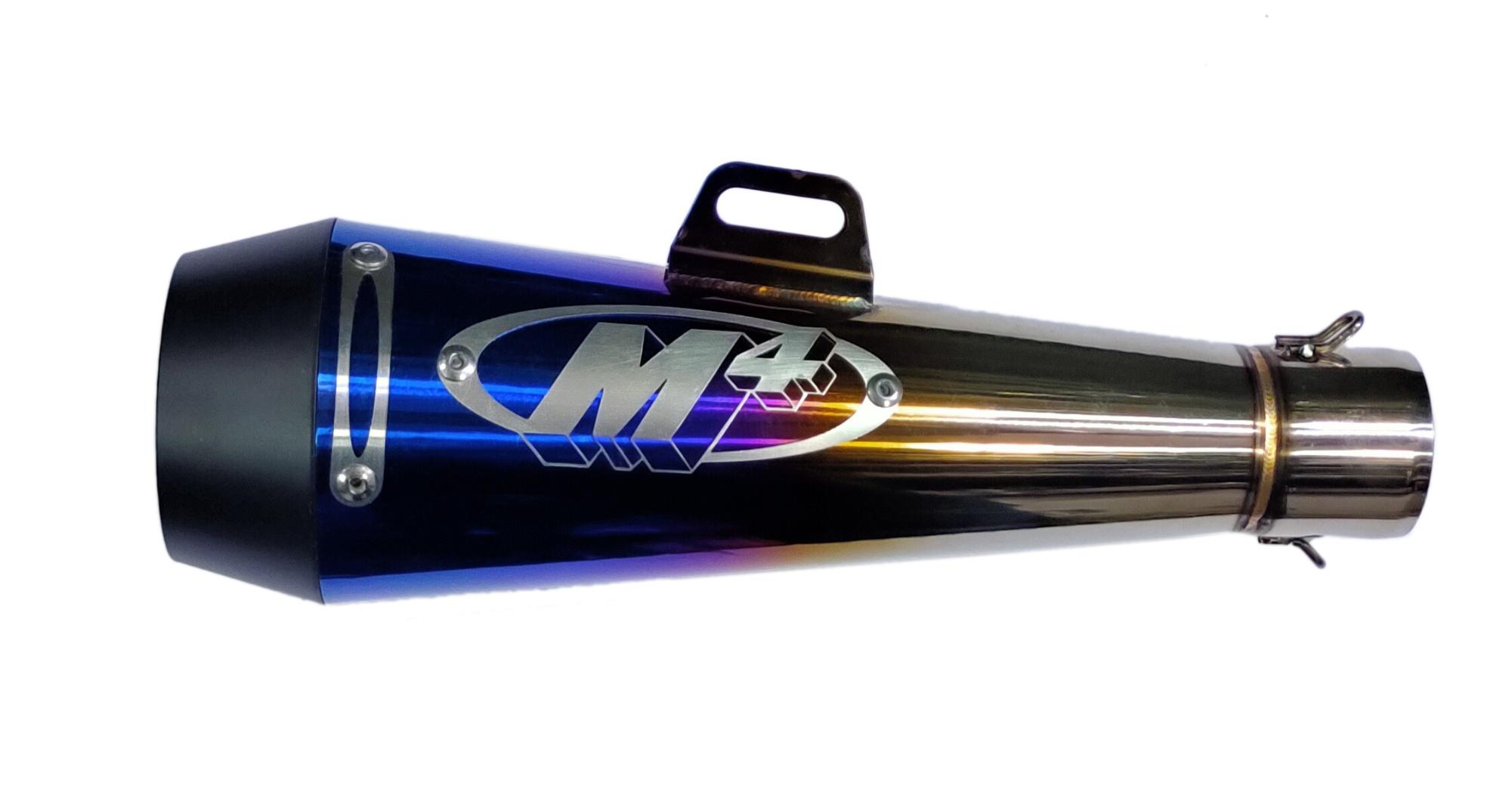 Cone Style Fiber Tip 51 MM Inlet Stainless Steel Universal Slip-On without DB Killer Mid Size - Multi-Color