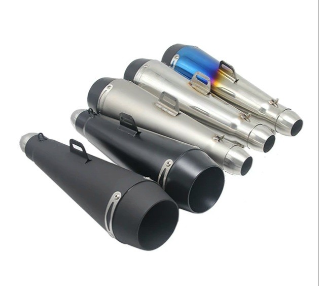 Cone Style Fiber Tip 51 MM Inlet Stainless Steel Universal Slip-On without DB Killer Mid Size