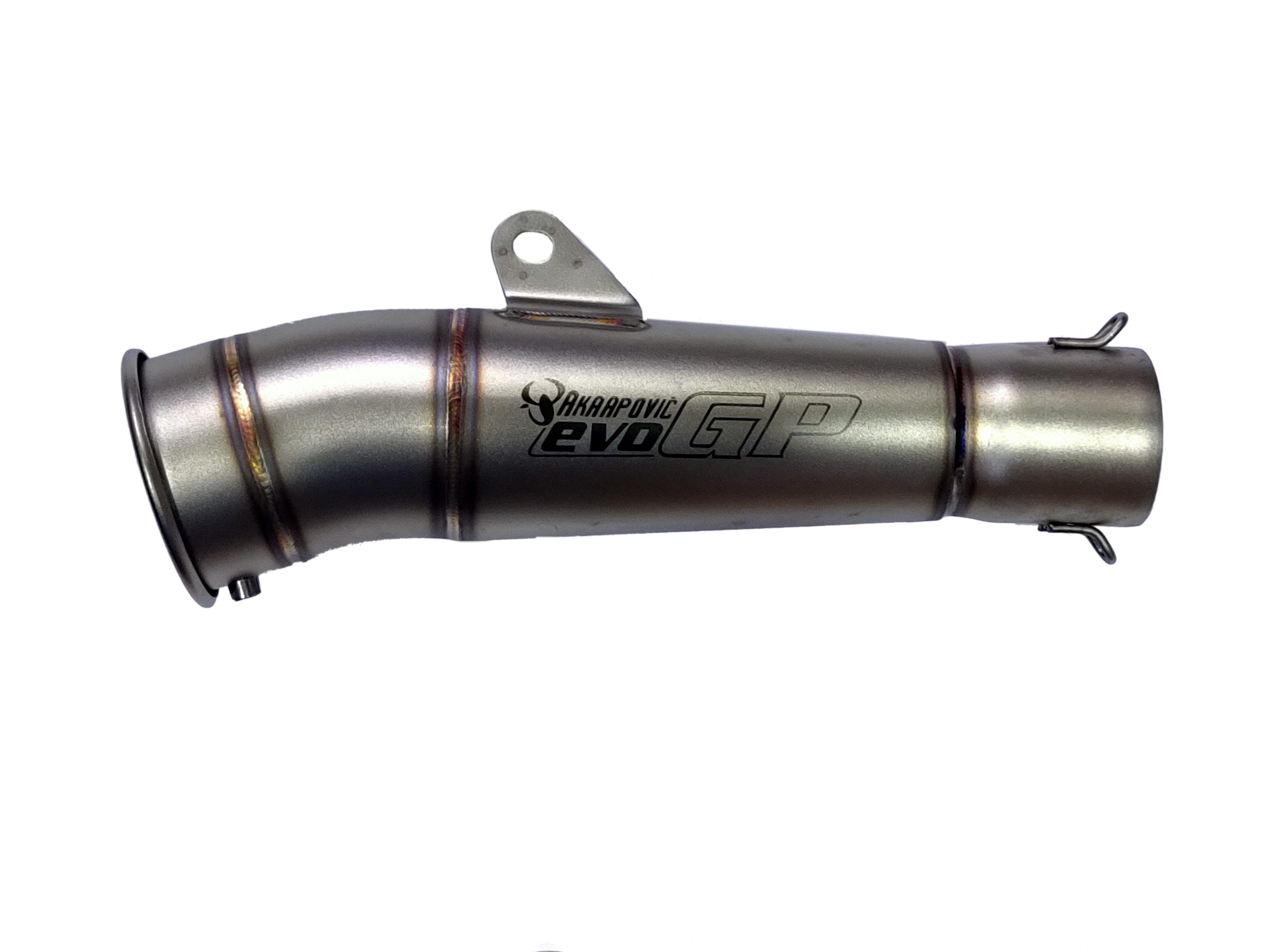 Evo GP style Slim 51 MM Inlet Stainless Steel Universal Slip-On with DB Killer for Mid Size - Silver