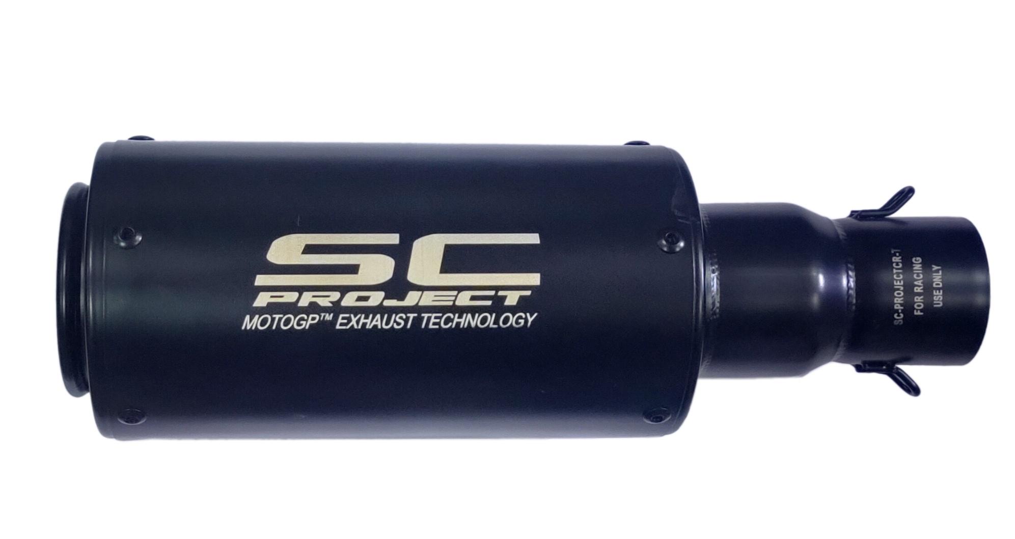 Fat Canister 51 MM Stainless Steel Universal Slip-On Without DB Killer Mid Size - Black