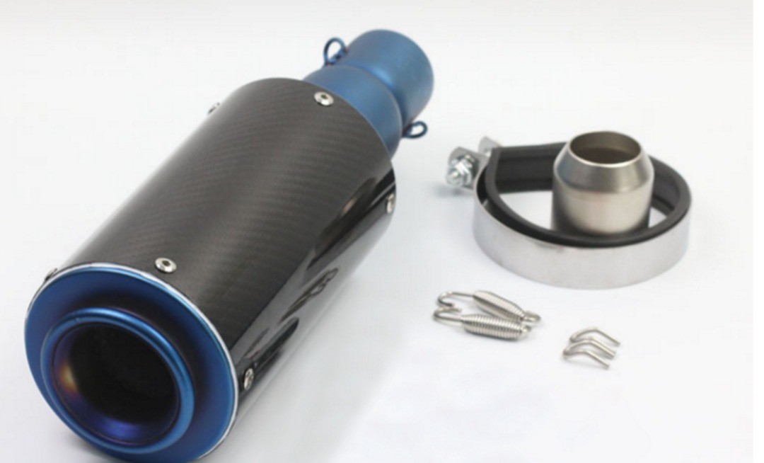 Fat Canister 51 MM Stainless Steel Universal Slip-On Without DB Killer Mid Size - Carbon Fibre