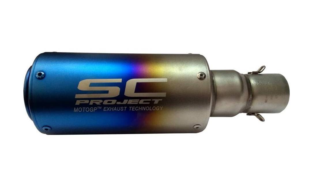 Fat Canister 51 MM Stainless Steel Universal Slip-On Without DB Killer Mid Size - Multi-Color