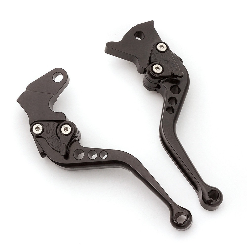 Kawasaki Ninja 650/ Z650/ Versys 650/ Er6N 2012-2016 Long 6 Steps Adjustable Brake & Clutch Levers - Black