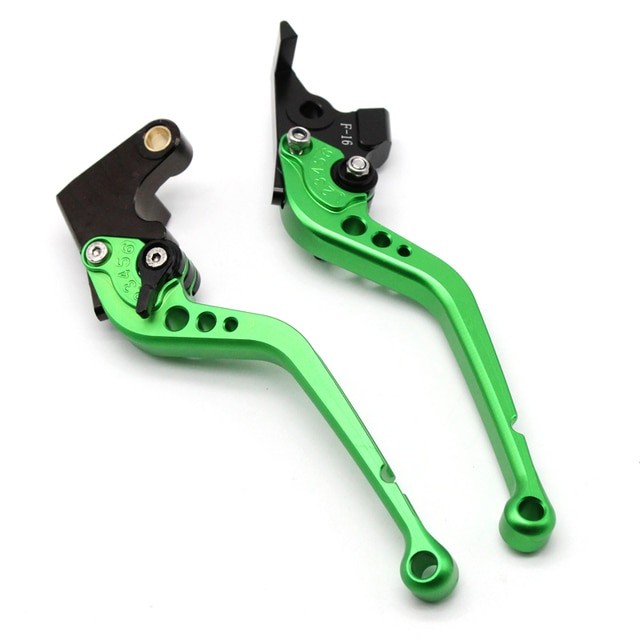 Kawasaki Ninja 650/ Z650/ Versys 650/ Er6N 2012-2016 Long 6 Steps Adjustable Brake & Clutch Levers - Green