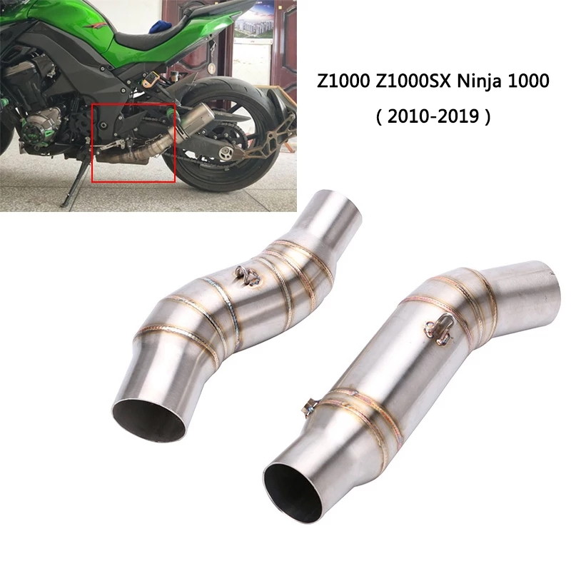 Kawasaki Z1000/ Ninja 1000 Slip-On/ Middle/ link Pipe - Silver