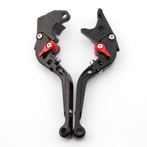 Kawasaki Z800 Long 6 Steps Adjustable, Foldable And Extendable Brake & Clutch Levers - Black