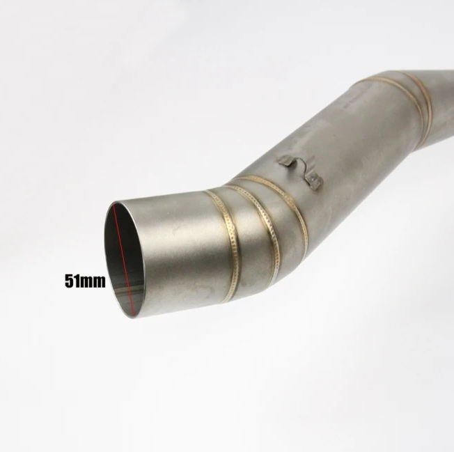 Kawasaki Z800 Slip-on/ Middle/ link Pipe - Silver