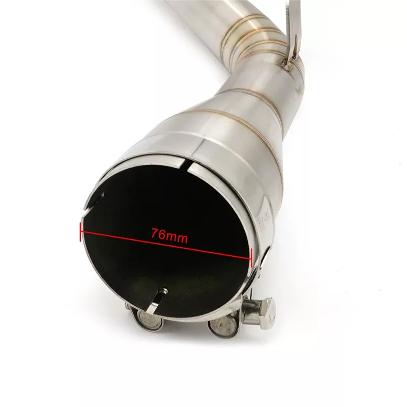 Kawasaki Z900 Long Slip-on/ Middle/ link Pipe - Silver