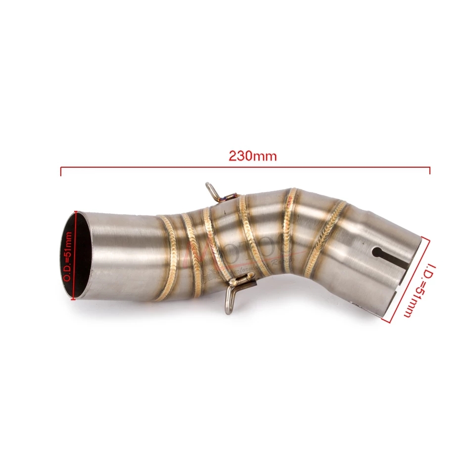 Kawasaki Z900 Slip-on/ Middle/ link Pipe - Silver