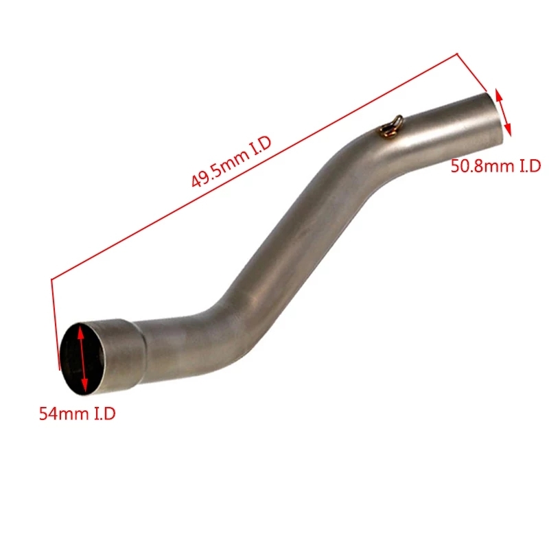 Kawasaki ZX10R 2007 onwards Slip-on/ Middle/ Link Pipe - Silver
