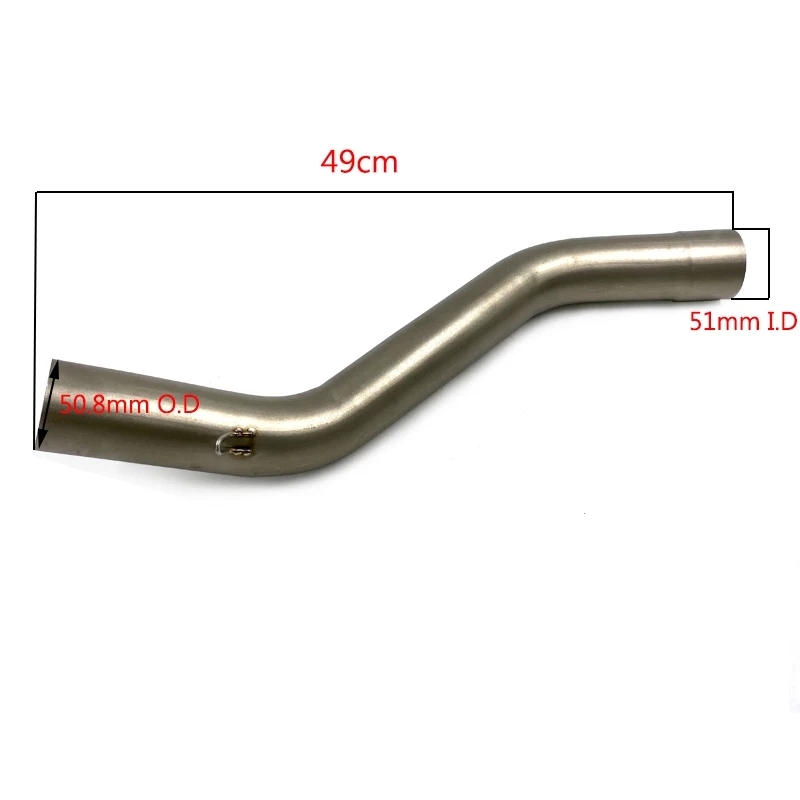 Kawasaki ZX6R/ Ninja 636 2009 onwards Slip-on/ Middle/ link Pipe - Silver