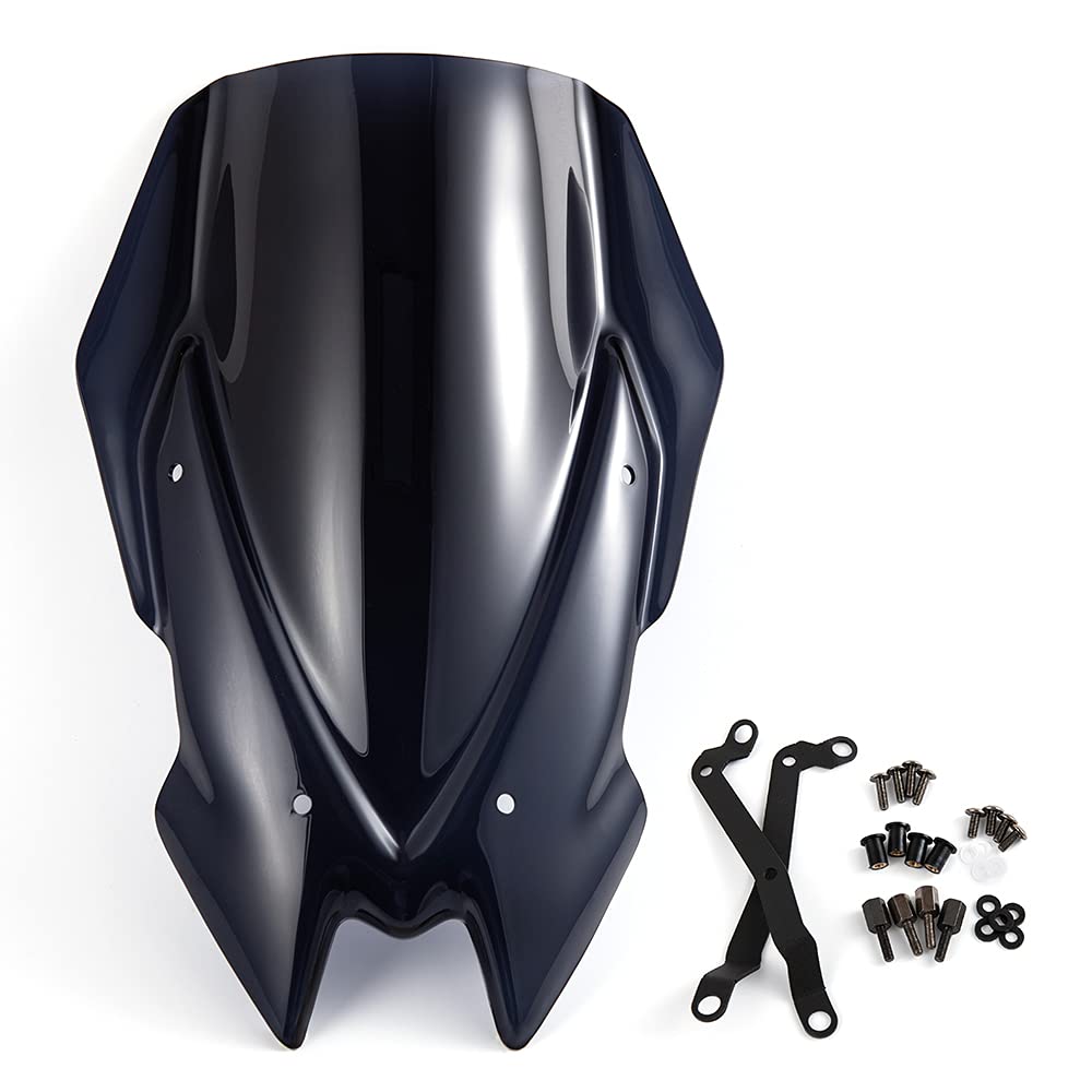 Kawsaki Z900 2020 onwards Touring Windshield - Black