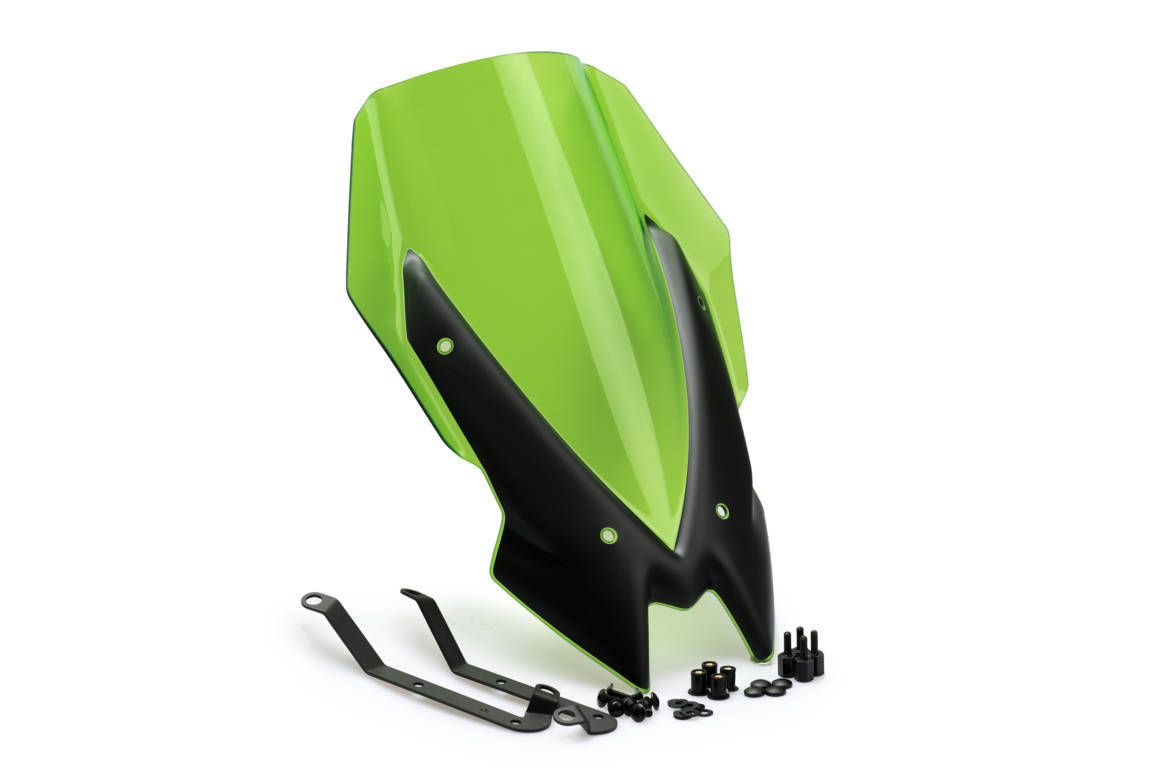 Kawsaki Z900 2020 onwards Touring Windshield - Green