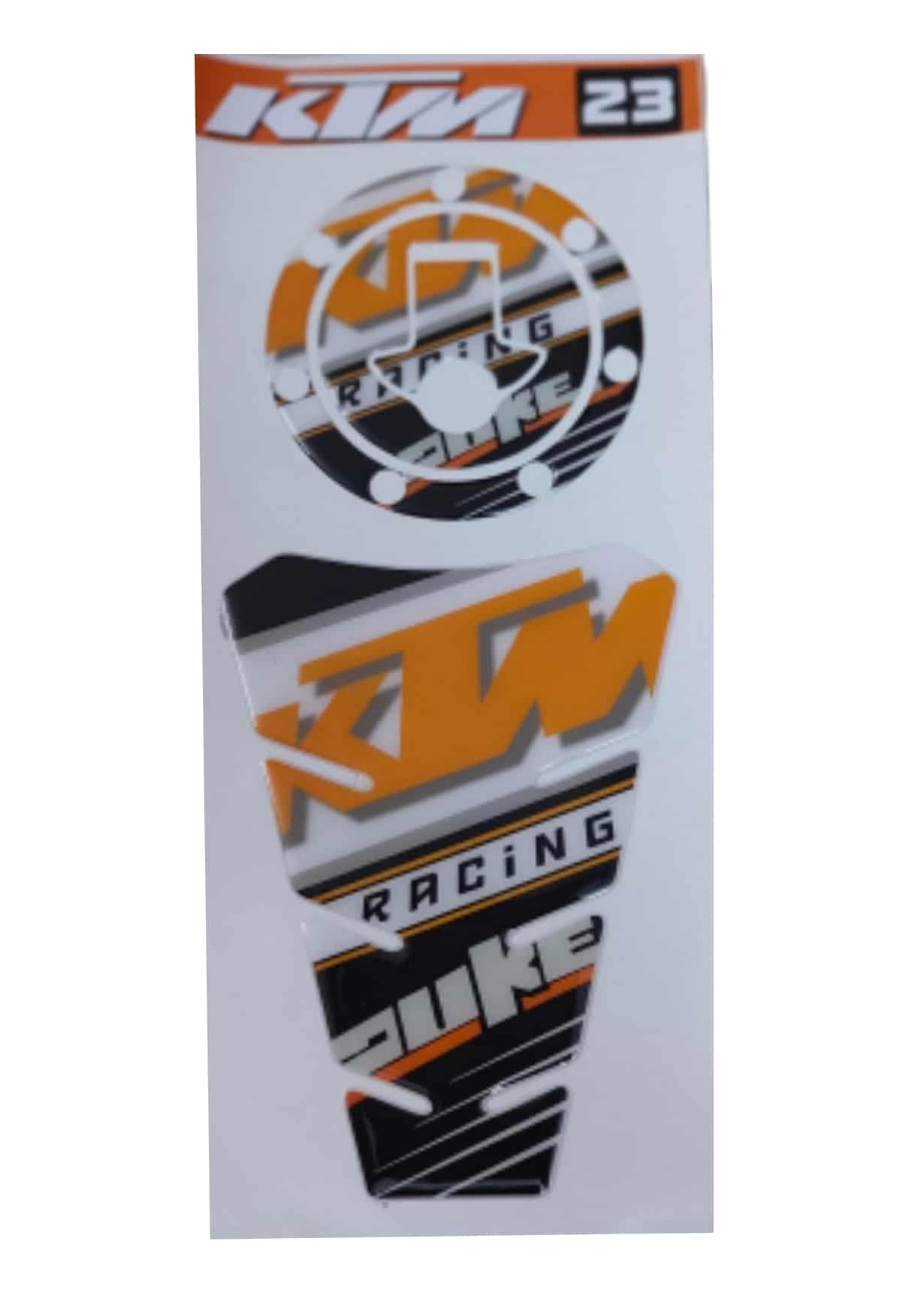 KTM Duke/ RC 125/ 200/ 250/ 390 All Years Tank Pad Combo Pot Style