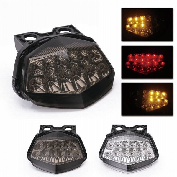 Kawasaki Ninja 250R 2008-2012 Smoked Integrated LED Tail Lamp