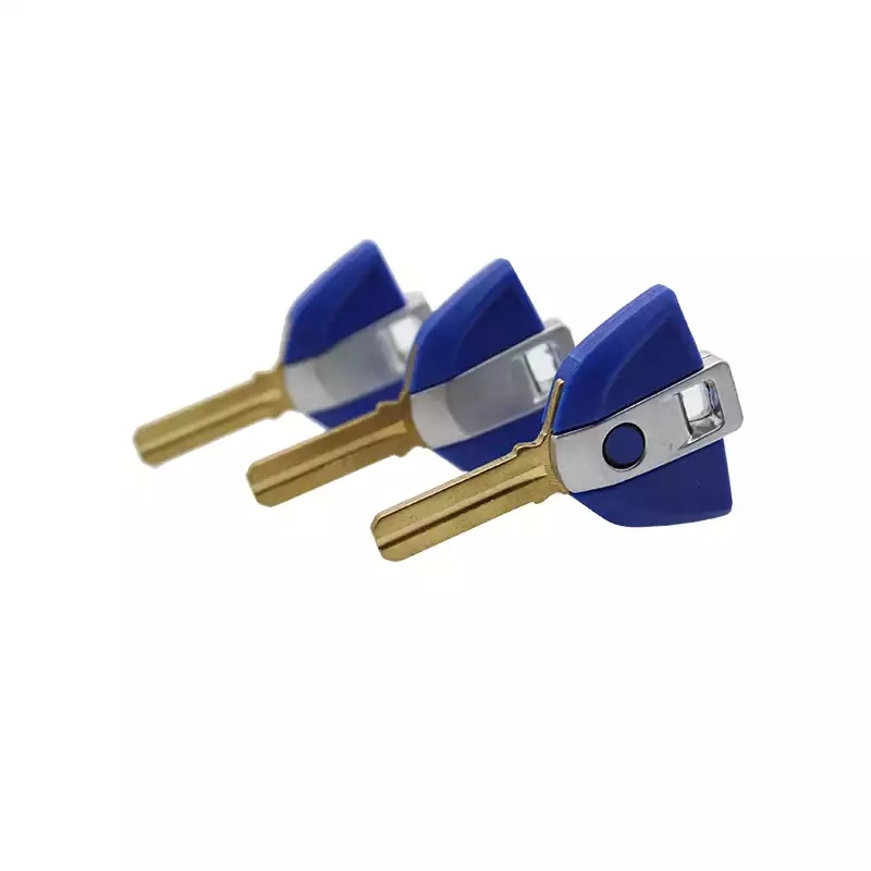 Blank Key for BMW Superbikes Models with Sensor Slot - Blue