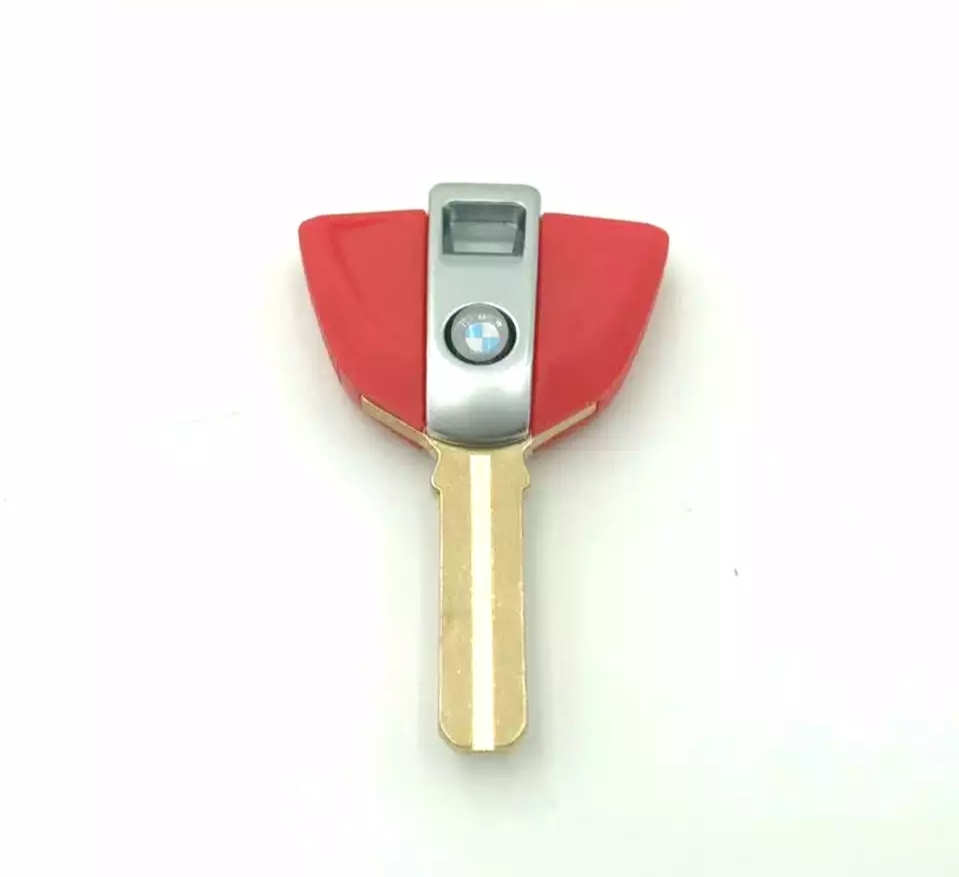 Blank Key for BMW Superbikes Models with Sensor Slot - Red