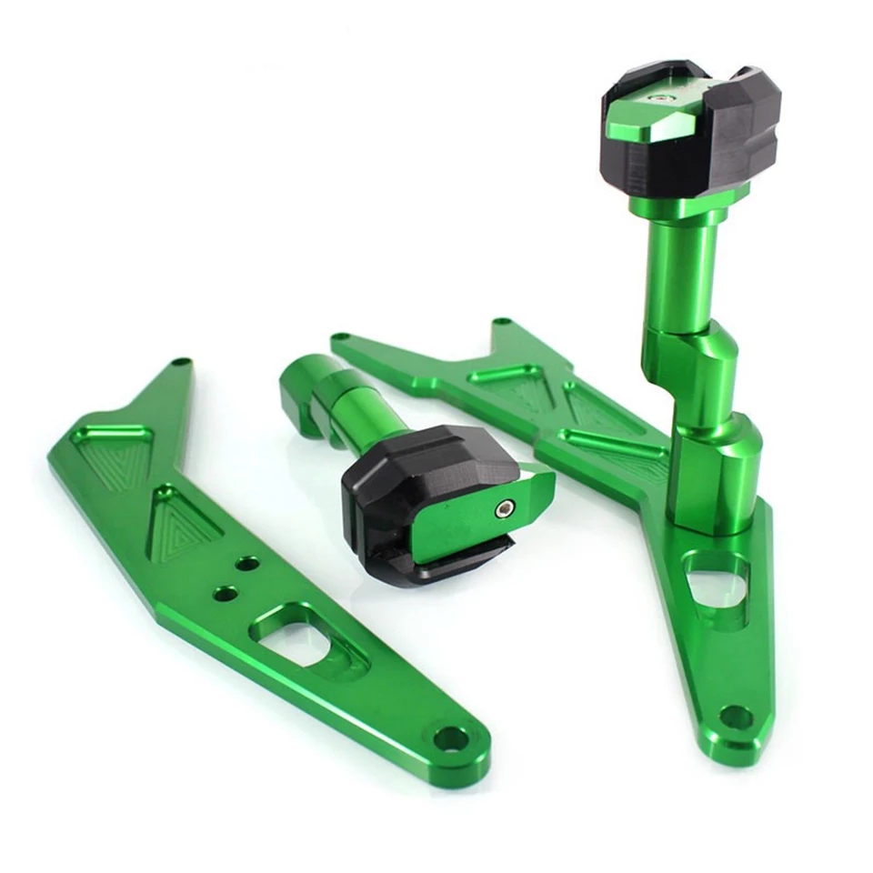 Kawasaki Ninja 300 Frame Sliders - Green