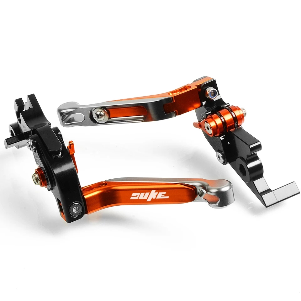 KTM Duke 125/200/ 250/390 CNC 6 Way Adjustable & Bendable Brake and Clutch levers - Orange