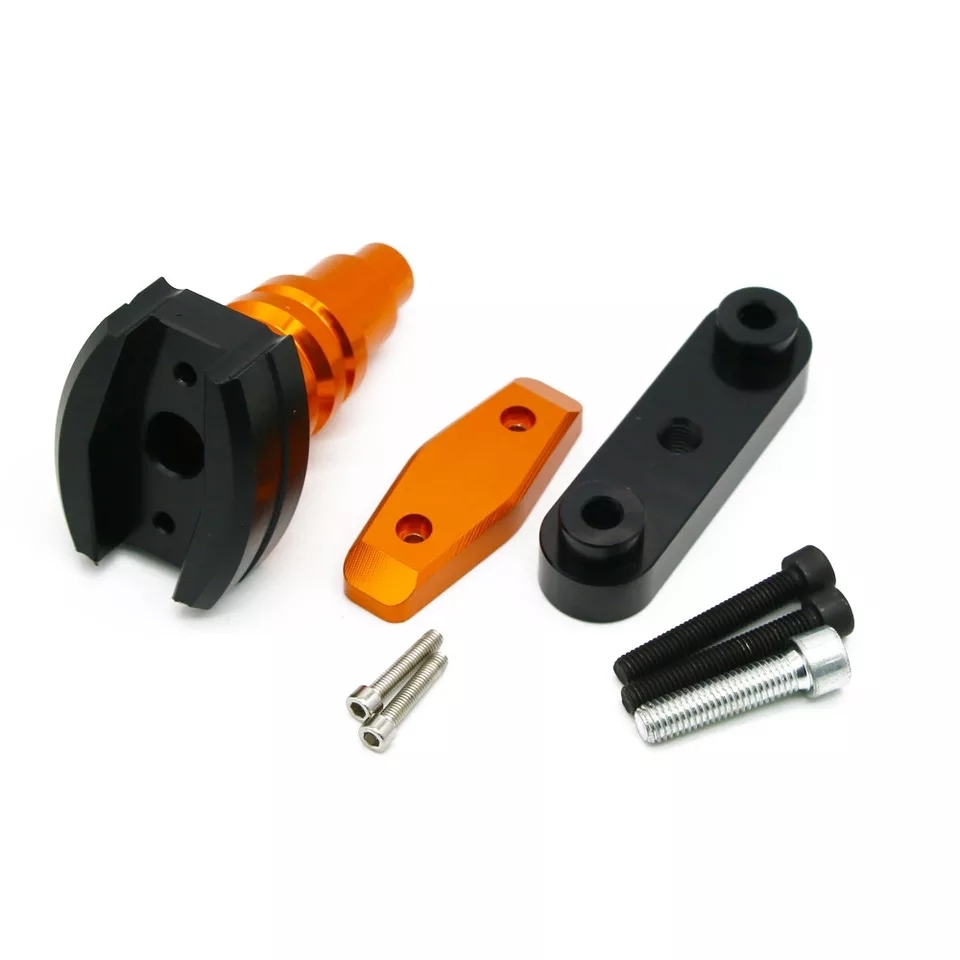 KTM Duke 125/200 /250/390 CNC Frame Sliders - Orange