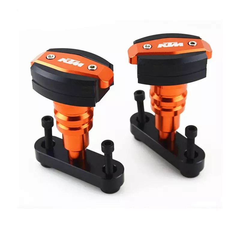 KTM Duke 125/200 /250/390 CNC Frame Sliders - Orange
