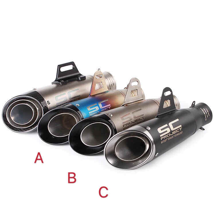 Side Cross Cut Tip 51 MM Stainless Steel Cone style Universal Slip-On Without DB Killer Short Size