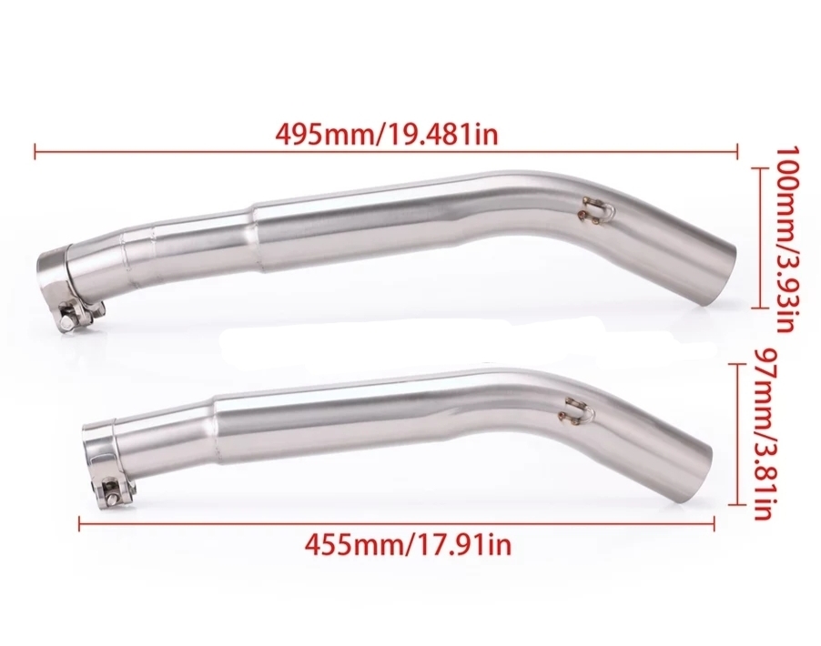 Suzuki Hayabusa All years Slip-on/ Middle/ Link Pipe - Silver