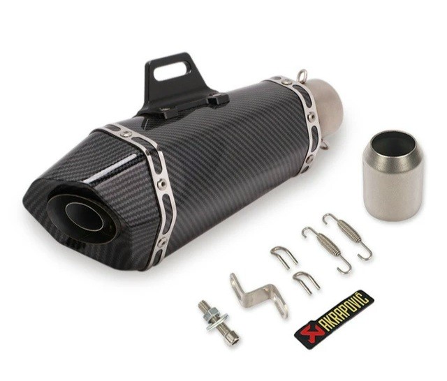 Triangle Design 51 MM Inlet Stainless Steel Universal Slip-On With DB Killer Mid Size - Carbon Fibre