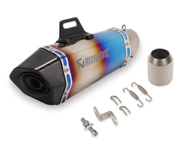 Triangle Design 51 MM Inlet Stainless Steel Universal Slip-On With DB Killer Mid Size - Multi-Color