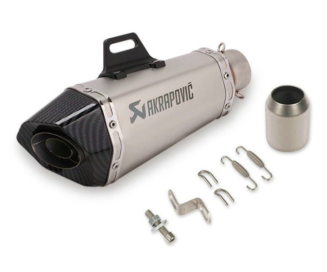 Triangle Design 51 MM Inlet Stainless Steel Universal Slip-On With DB Killer Mid Size - Silver