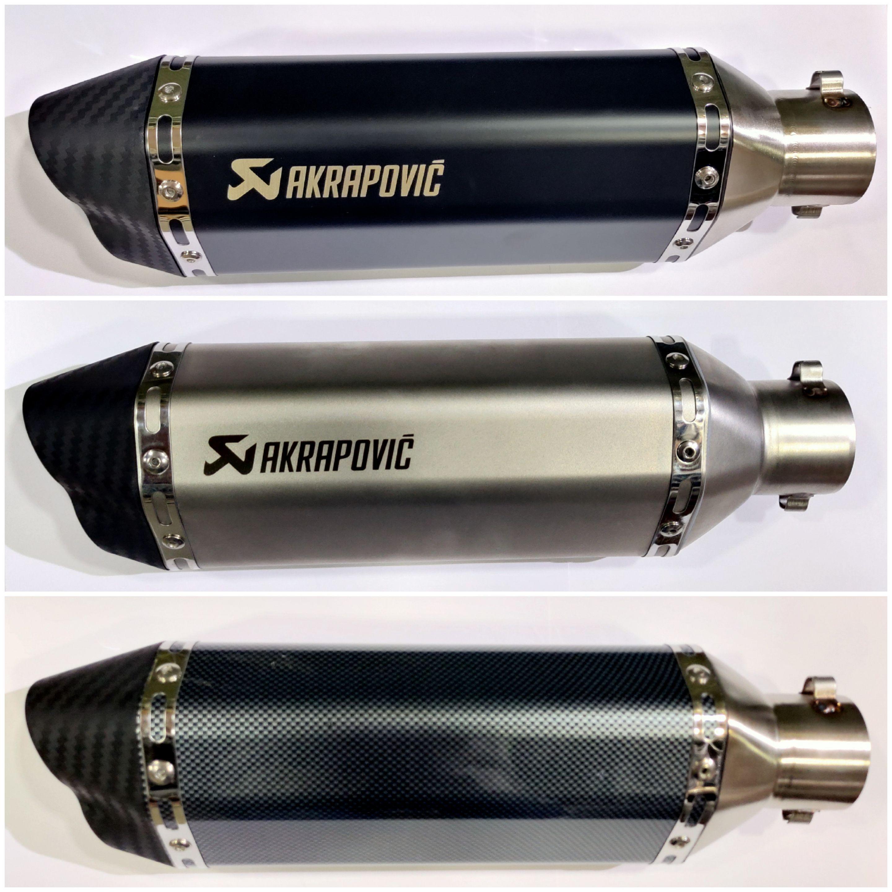 Twin outlet 51 MM Inlet Universal Slip-On with With Carbon Fibre Tip suitable for Motorcycle upto 300cc Mid size