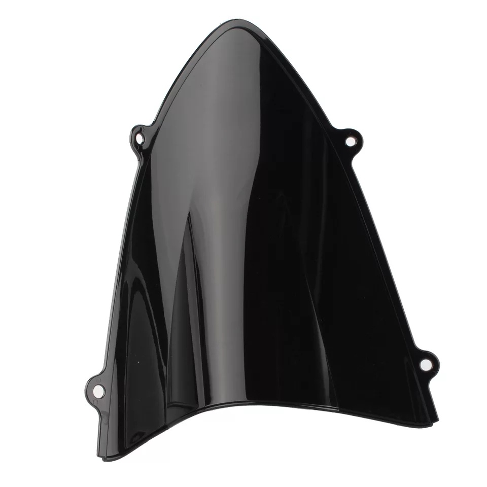 Unbreakeable Double bubble Windshield Suitable for Kawasaki Ninja 250r 2008-2012 - Black