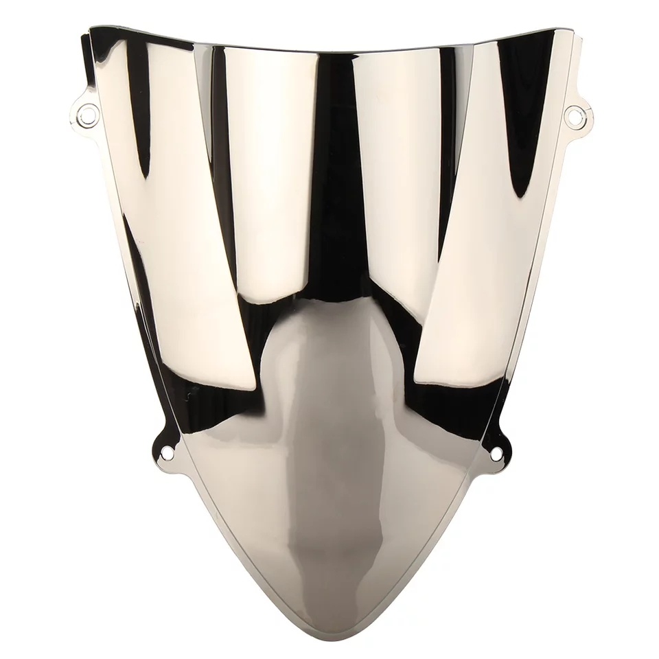 Unbreakeable Double bubble Windshield Suitable for Kawasaki Ninja 250r 2008-2012 - Silver