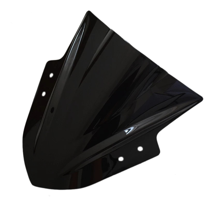 Unbreakeable Double bubble Windshield Suitable for Kawasaki Ninja 300 - Black